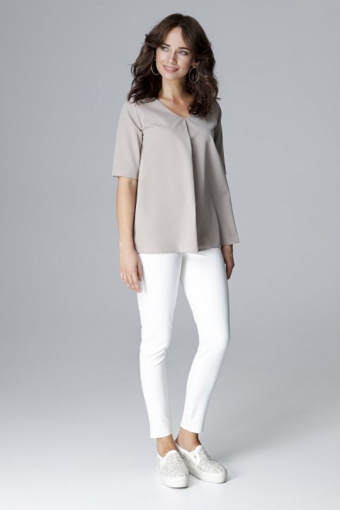 Bluzka Model L002 Beige - Lenitif - M Bluzka Model L002 Beige - Lenitif - M