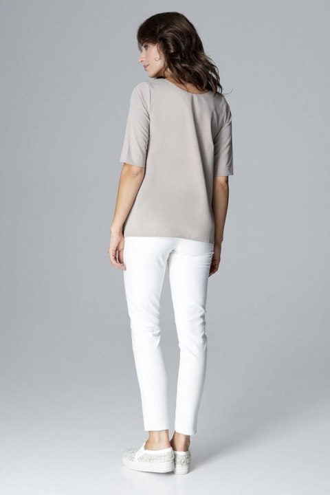 Bluzka Model L002 Beige - Lenitif - M Bluzka Model L002 Beige - Lenitif - M