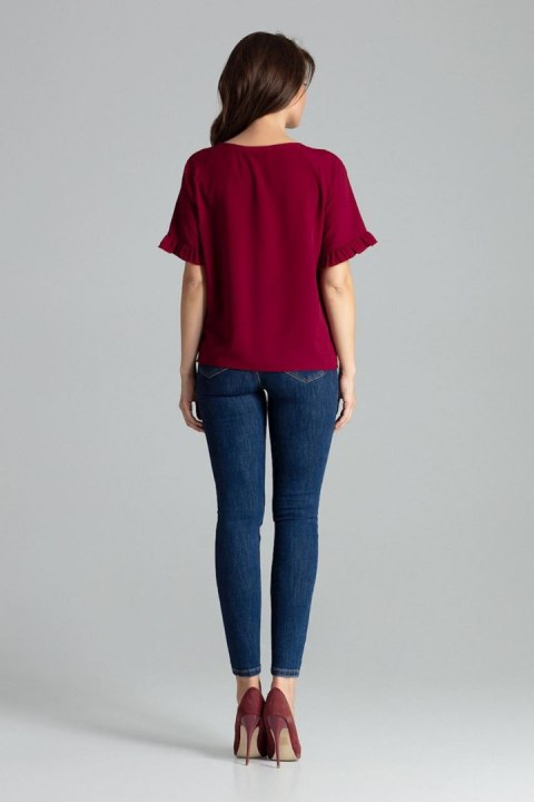Bluzka Model L052 Bordo - Lenitif - L Bluzka Model L052 Bordo - Lenitif - L