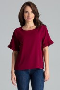 Bluzka Model L052 Bordo - Lenitif - s Bluzka Model L052 Bordo - Lenitif - s