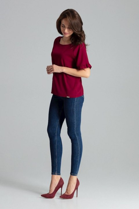 Bluzka Model L052 Bordo - Lenitif - s Bluzka Model L052 Bordo - Lenitif - s