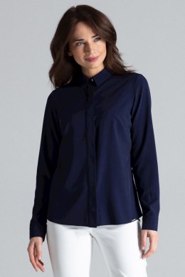 Koszula Damska Model L036 Navy - Lenitif - XL
