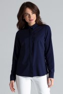 Koszula Damska Model L036 Navy - Lenitif - M Koszula Damska Model L036 Navy - Lenitif - M