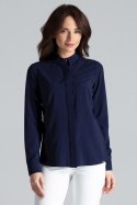 Koszula Damska Model L036 Navy - Lenitif - M Koszula Damska Model L036 Navy - Lenitif - M