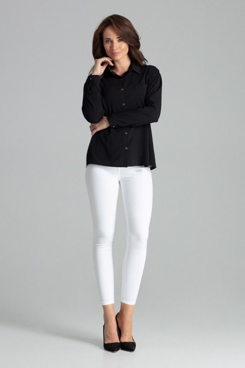 Koszula Damska Model L059 Black - Lenitif - XL Koszula Damska Model L059 Black - Lenitif - XL