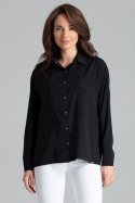 Koszula Damska Model L059 Black - Lenitif - M