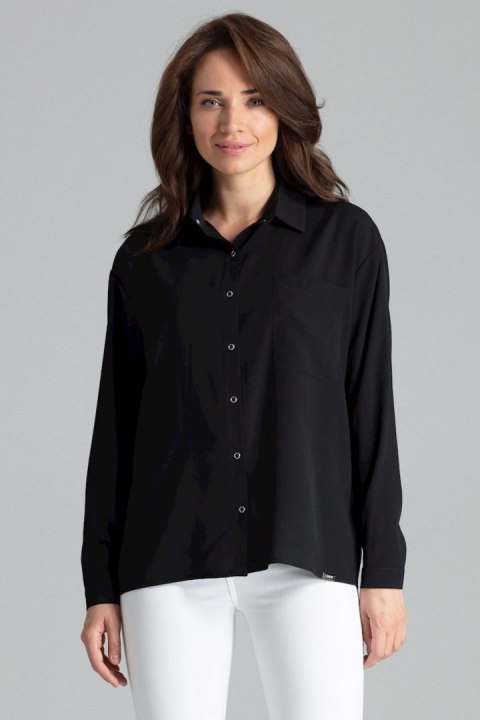 Koszula Damska Model L059 Black - Lenitif - M