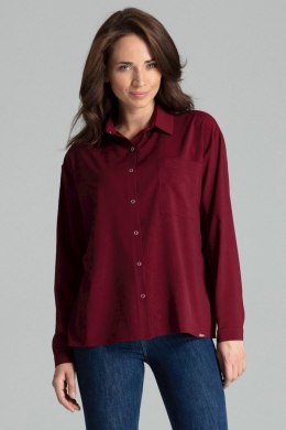 Koszula Damska Model L059 Bordo - Lenitif - s
