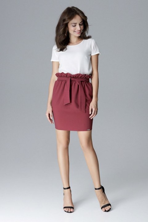Spódnica Model L019 Bordo - Lenitif - M Spódnica Model L019 Bordo - Lenitif - M