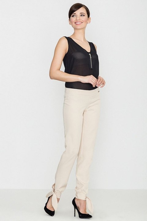 Spodnie Damskie Model K393 Beige - Lenitif - XL Spodnie Damskie Model K393 Beige - Lenitif - XL