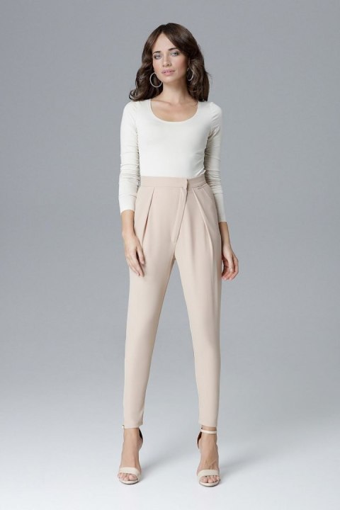 Spodnie Damskie Model L018 Beige - Lenitif - XL Spodnie Damskie Model L018 Beige - Lenitif - XL