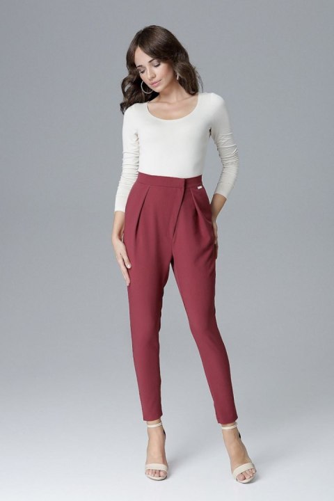 Spodnie Damskie Model L018 Bordo - Lenitif - s Spodnie Damskie Model L018 Bordo - Lenitif - s
