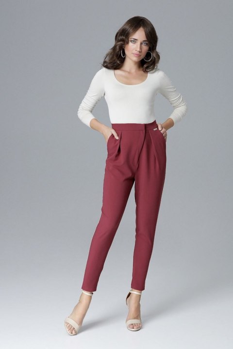 Spodnie Damskie Model L018 Bordo - Lenitif - s Spodnie Damskie Model L018 Bordo - Lenitif - s
