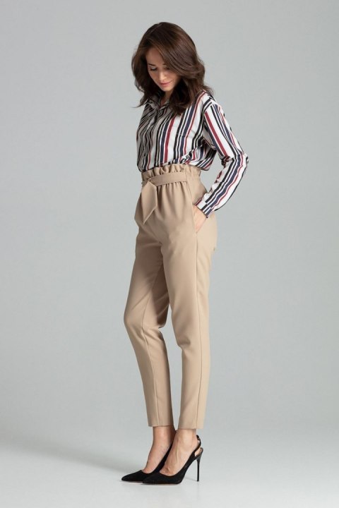 Spodnie Damskie Model L056 Beige - Lenitif - M Spodnie Damskie Model L056 Beige - Lenitif - M