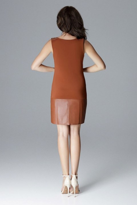 Sukienka Model L025 Brown - Lenitif - XL Sukienka Model L025 Brown - Lenitif - XL