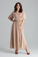 Sukienka Model L055 Beige - Lenitif - M Sukienka Model L055 Beige - Lenitif - M