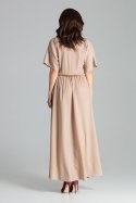 Sukienka Model L055 Beige - Lenitif - s Sukienka Model L055 Beige - Lenitif - s