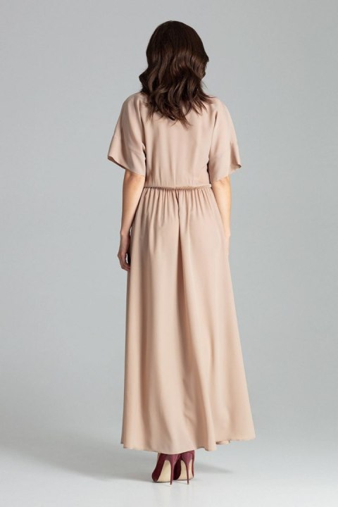 Sukienka Model L055 Beige - Lenitif - s Sukienka Model L055 Beige - Lenitif - s