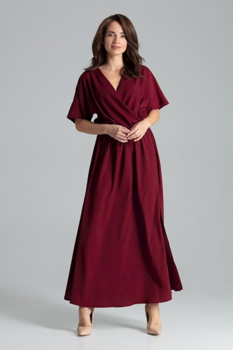 Sukienka Model L055 Bordo - Lenitif - L Sukienka Model L055 Bordo - Lenitif - L