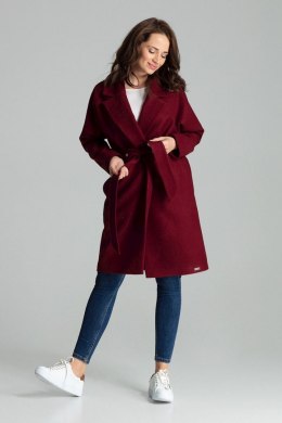Płaszcz Damski Model L054 Bordo - Lenitif - S/M