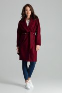 Płaszcz Damski Model L054 Bordo - Lenitif - S/M Płaszcz Damski Model L054 Bordo - Lenitif - S/M