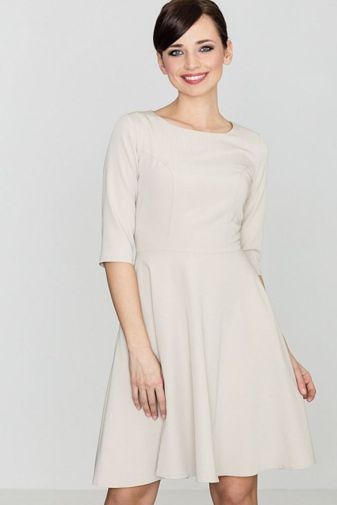 Sukienka Model K219 Beige - Lenitif - L Sukienka Model K219 Beige - Lenitif - L