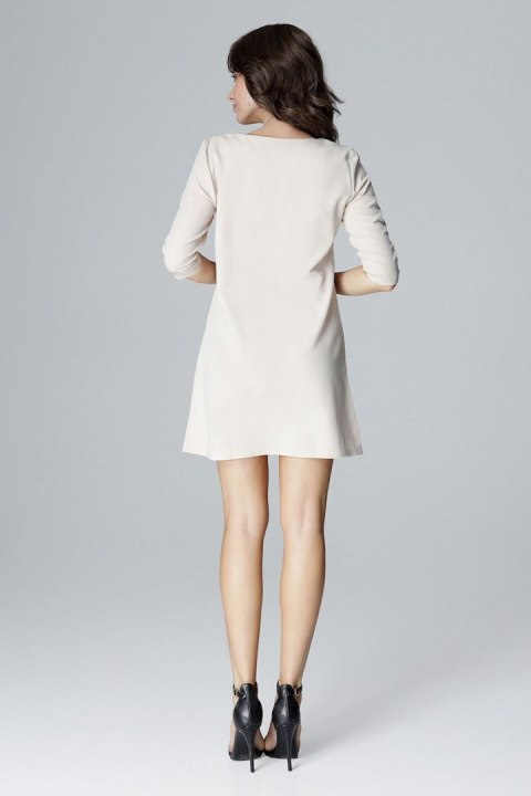 Sukienka Model L001 Beige - Lenitif - M Sukienka Model L001 Beige - Lenitif - M
