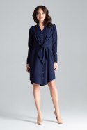 Sukienka Model L031 Navy - Lenitif - M Sukienka Model L031 Navy - Lenitif - M