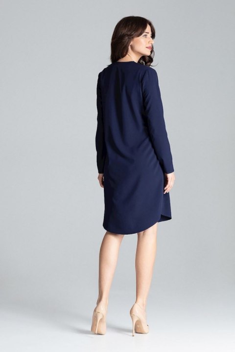 Sukienka Model L031 Navy - Lenitif - M Sukienka Model L031 Navy - Lenitif - M