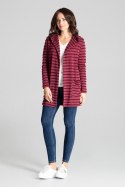 Sweter Kardigan Model L070 Bordo - Lenitif - L/XL