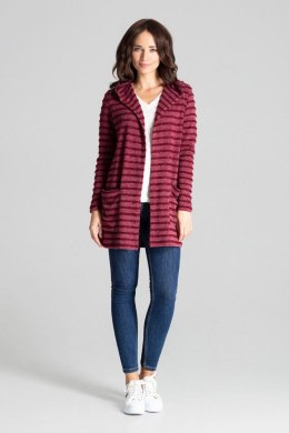 Sweter Kardigan Model L070 Bordo - Lenitif - S/M