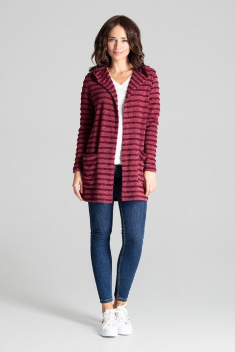 Sweter Kardigan Model L070 Bordo - Lenitif - S/M