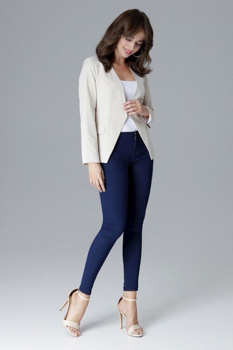 Żakiet Model L022 Beige - Lenitif - L Żakiet Model L022 Beige - Lenitif - L