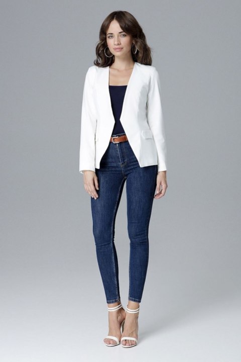 Żakiet Model L022 Ecru - Lenitif - XL Żakiet Model L022 Ecru - Lenitif - XL