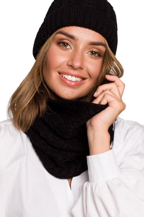 Komin Model BK082 Black - BE Knit - uniwersalny Komin Model BK082 Black - BE Knit - uniwersalny