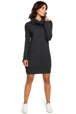 Sukienka Model BK010 Grafit - BE Knit - uniwersalny