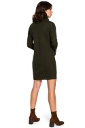 Sukienka Model BK010 Khaki - BE Knit - uniwersalny Sukienka Model BK010 Khaki - BE Knit - uniwersalny