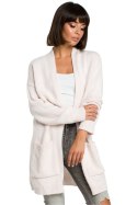 Sweter Damski Model BK001 Powder Pink Melange - BE Knit - uniwersalny Sweter Damski Model BK001 Powder Pink Melange - BE Knit - uniwersalny
