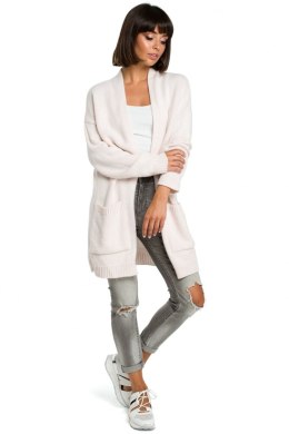 Sweter Damski Model BK001 Powder Pink Melange - BE Knit - uniwersalny