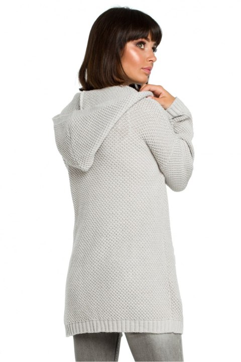Sweter Damski Model BK002 Grey - BE Knit - uniwersalny Sweter Damski Model BK002 Grey - BE Knit - uniwersalny