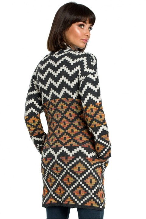 Sweter Damski Model BK007 Model 1 Multicolor - BE Knit - uniwersalny Sweter Damski Model BK007 Model 1 Multicolor - BE Knit - uniwersalny