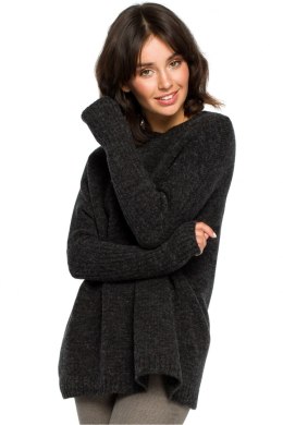 Sweter Damski Model BK009 Antracyt - BE Knit - uniwersalny