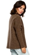 Sweter Damski Model BK009 Carmel - BE Knit - uniwersalny Sweter Damski Model BK009 Carmel - BE Knit - uniwersalny
