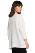 Sweter Damski Model BK018 Ecru - BE Knit - uniwersalny Sweter Damski Model BK018 Ecru - BE Knit - uniwersalny