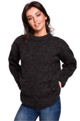 Sweter Damski Model BK038 Antracyt - BE Knit - S/M
