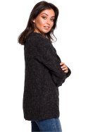 Sweter Damski Model BK038 Antracyt - BE Knit - S/M Sweter Damski Model BK038 Antracyt - BE Knit - S/M