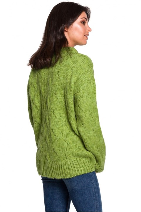 Sweter Damski Model BK038 Green - BE Knit - S/M Sweter Damski Model BK038 Green - BE Knit - S/M