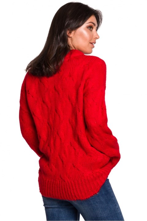 Sweter Damski Model BK038 Red - BE Knit - S/M Sweter Damski Model BK038 Red - BE Knit - S/M