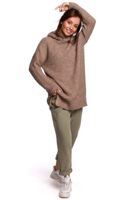 Sweter Damski Model BK047 Cappuccino - BE Knit - uniwersalny