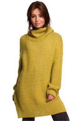 Sweter Damski Model BK047 Limonka - BE Knit - uniwersalny